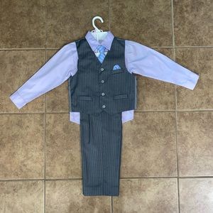 Little Boys Formal Vest Suit Set Size 8